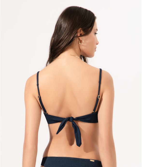 Top Meia Taça Retrô Comfort Bobby Dark Navy