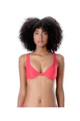 Top Meia Taça Retrô Comfort Corais Magenta