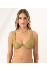 Top Meia Taça Retrô Comfort Corais Pistache