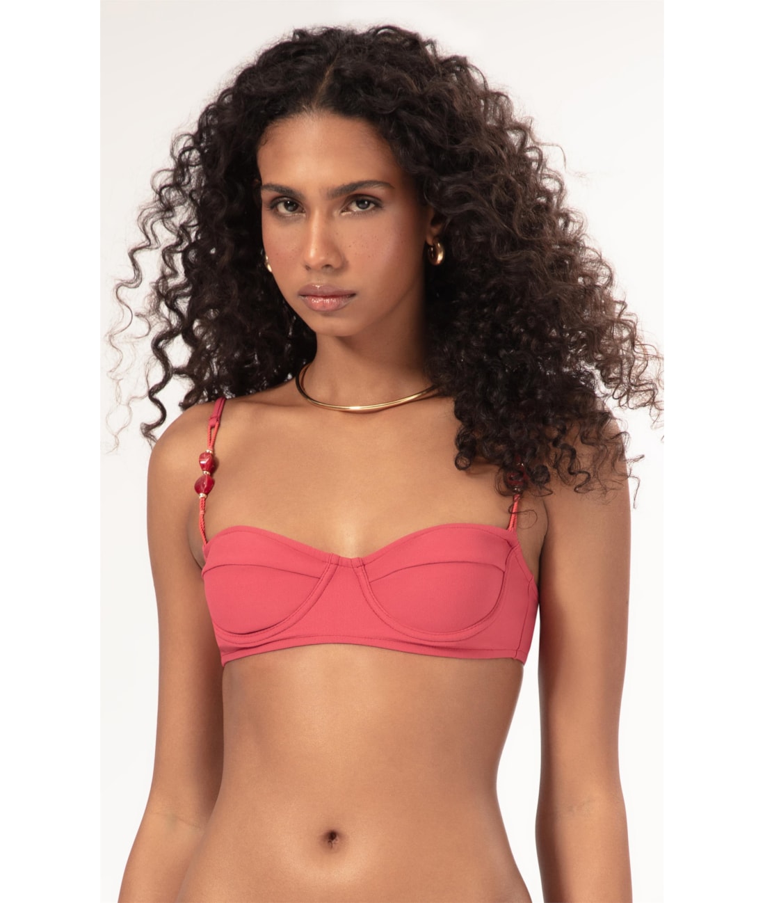 Top Meia Taça Retro Crepe Ocean Melancia