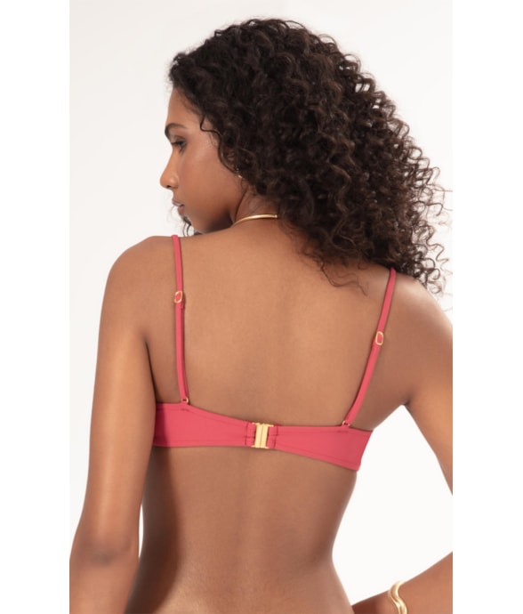Top Meia Taça Retro Crepe Ocean Melancia