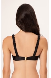 Top Meia Taça Retrô Satin Skin Preto