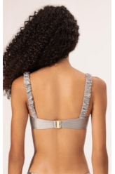 Top Meia Taça Retrô Satin Skin Silver Gray