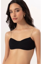 Top Meia Taça Retrô Sky Preto