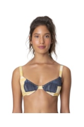 Top Meia Taça Silk Amarelo