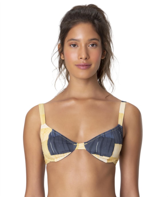 Top Meia Taça Silk Amarelo