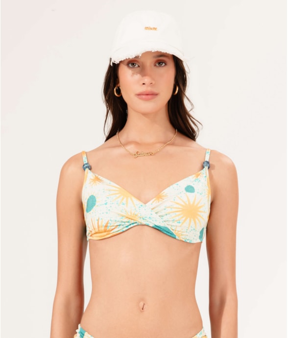 Top Meia Taça Transpassado Comfor Verano Natural