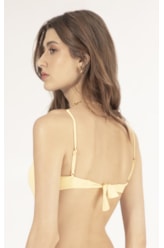 Top Meia Taça Transpassado Comfort Fluid Amarelo Manteiga
