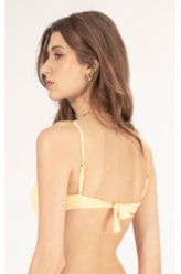 Top Meia Taça Transpassado Comfort Fluid Amarelo Manteiga