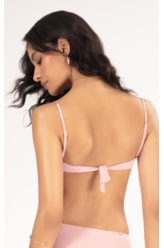 Top Meia Taça Transpassado Comfort Fluid Rosa