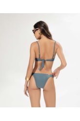 Top Meia Taça Transpassado Comfort Sunset Azul Bic