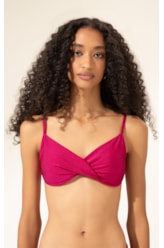 Top Meia Taça Transpassado Comfort Sunset Pink