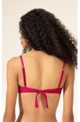 Top Meia Taça Transpassado Comfort Sunset Pink