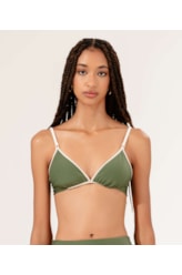Top Meia Taça Viés Comfort Breeze Verde Militar
