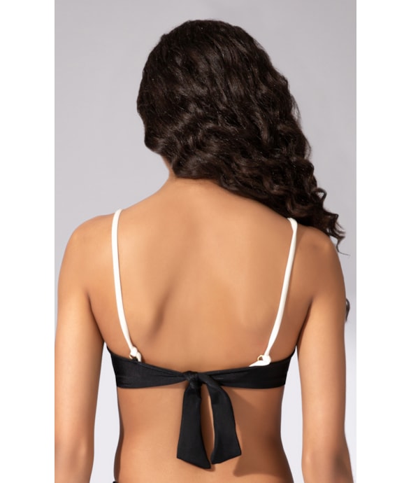 Top Meia Taça Viés Comfort Sportiva Preto