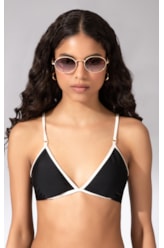 Top Meia Taça Viés Comfort Sportiva Preto