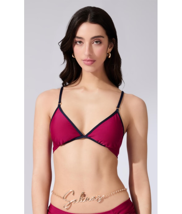 Top Meia Taça Viés Comfort Sportiva Vinho
