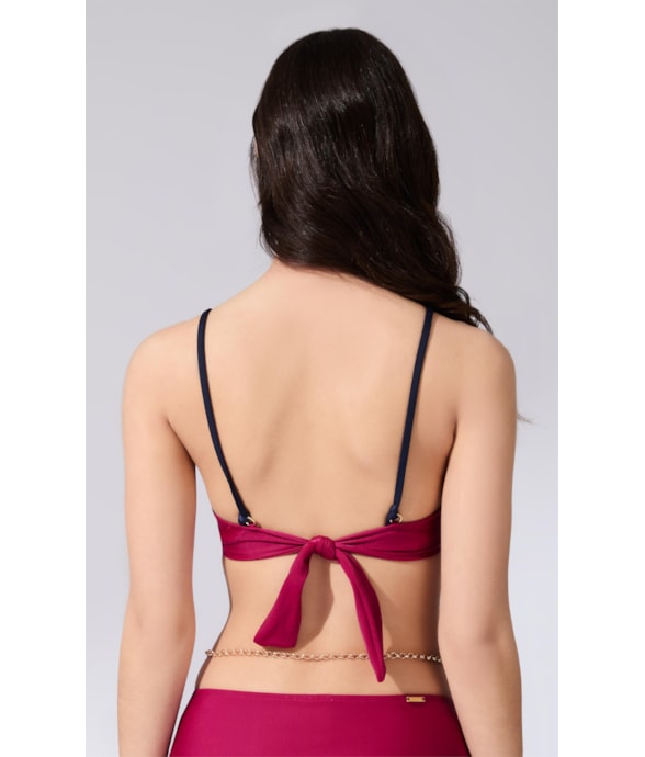 Top Meia Taça Viés Comfort Sportiva Vinho