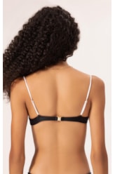 Top Meia Taça Viés Duo Preto
