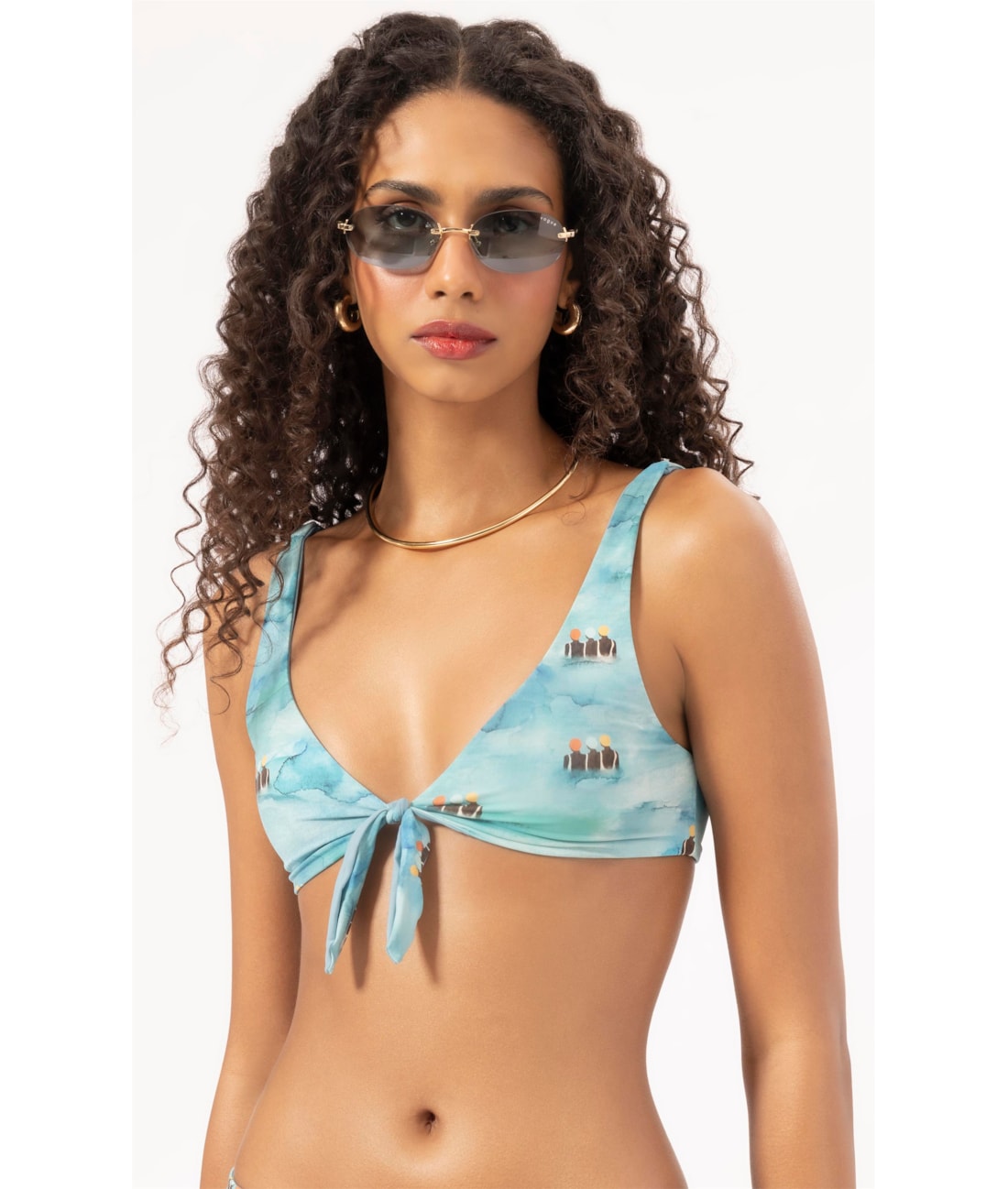 Top Regata Acqua Azul Claro