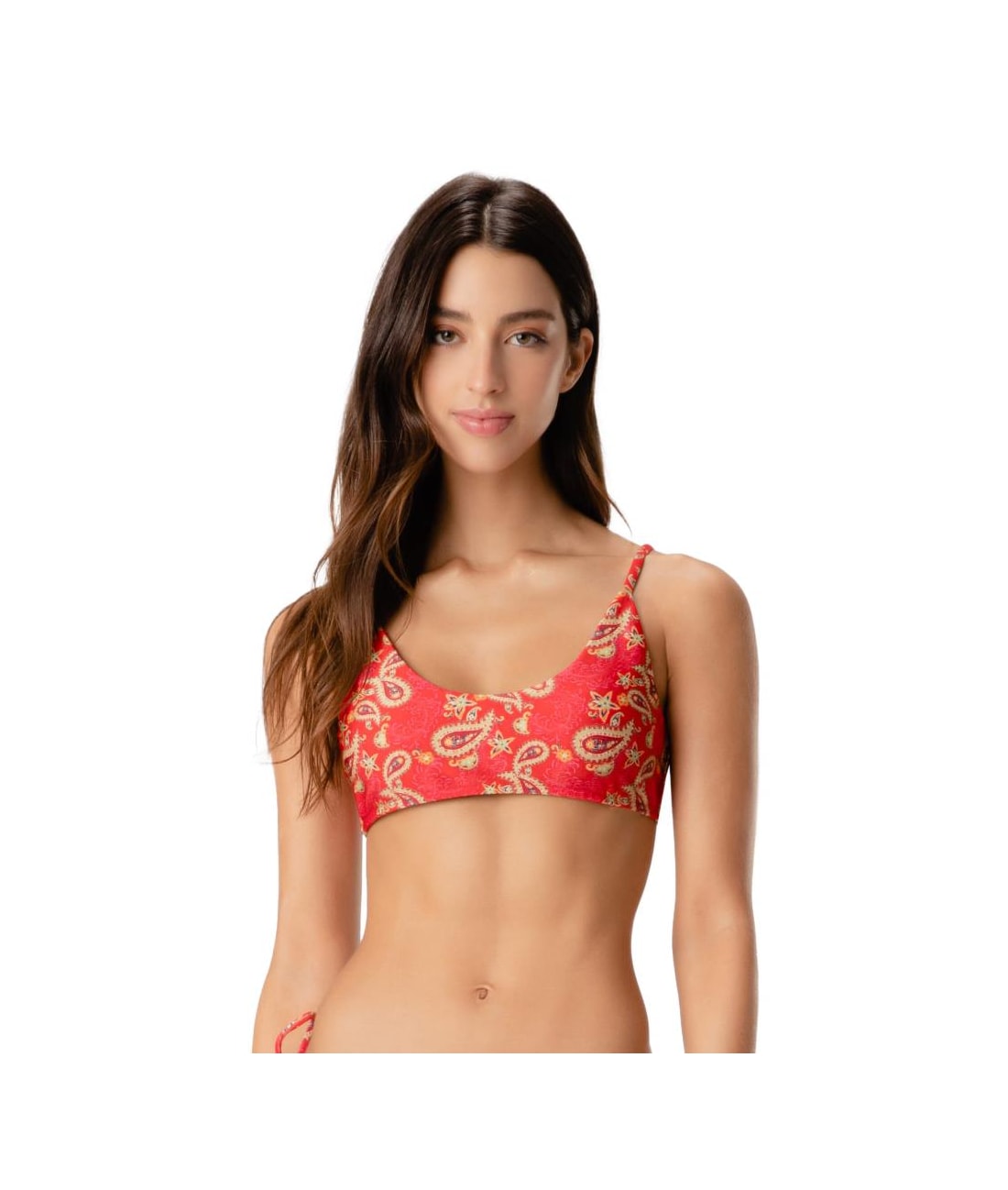 Top Regata Alças Cashmere Vermelho