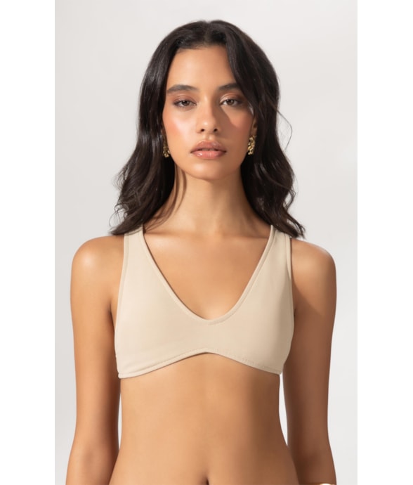 Top Regata Canelado Sculpt Areia
