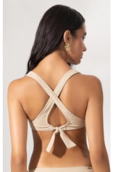 Top Regata Canelado Sculpt Areia
