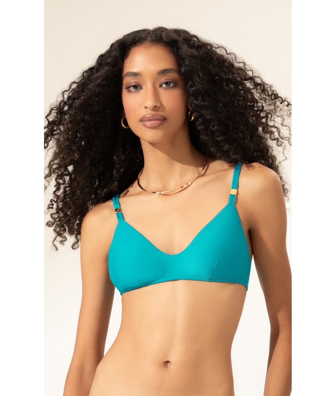 Top Regata Detalhe Alça Neon Turquesa
