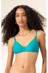 Top Regata Detalhe Alça Neon Turquesa