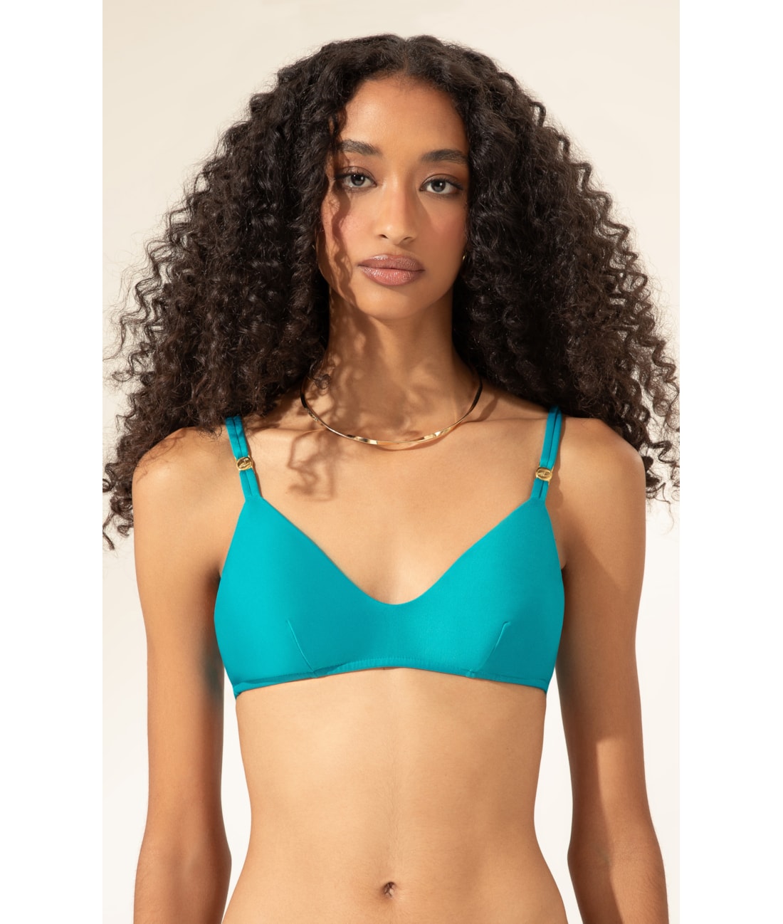 Top Regata Detalhe Alça Neon Turquesa