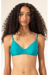 Top Regata Detalhe Alça Neon Turquesa