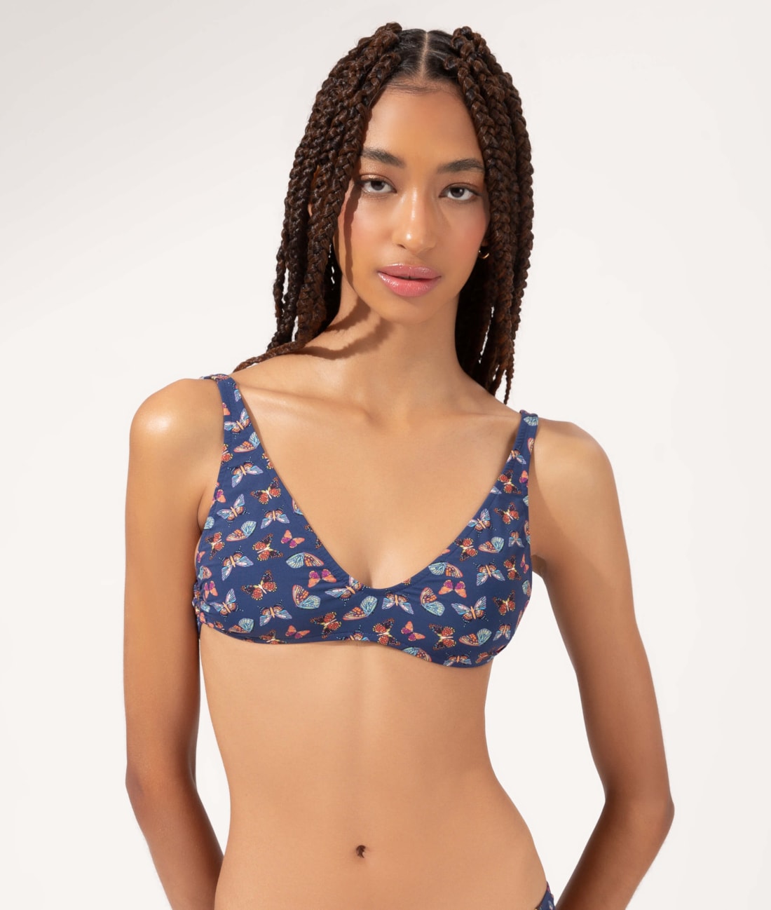 Top Regata Detalhe Papillon Marinho