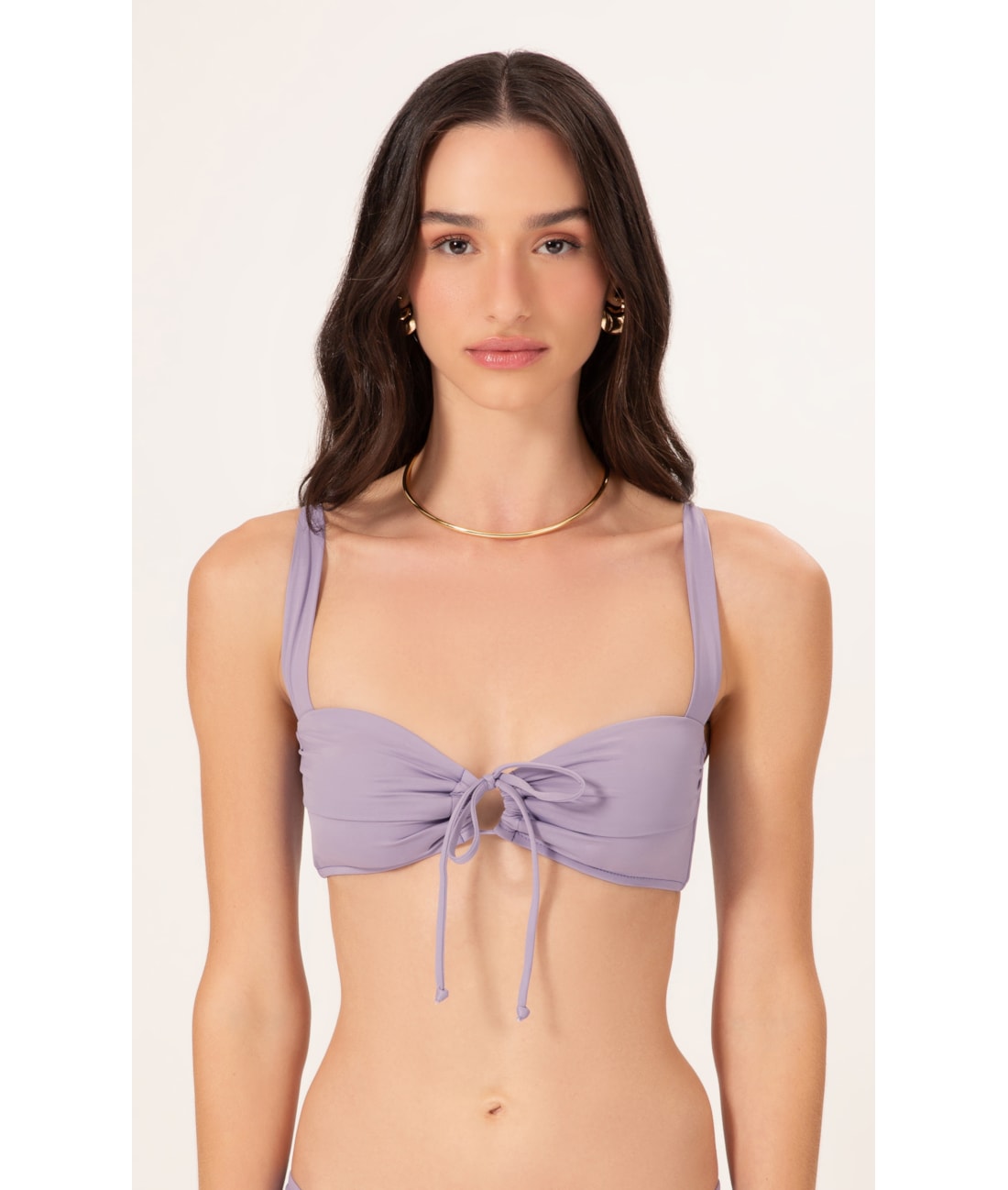 Top Regata Franzido Draping Lilas