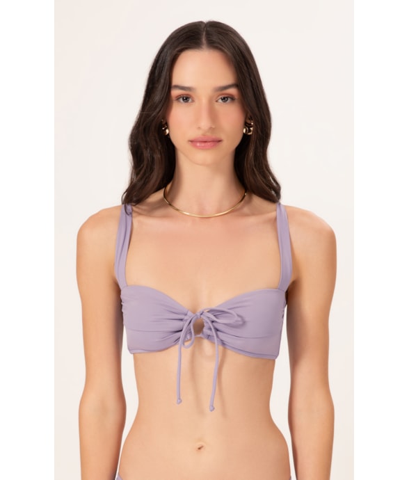 Top Regata Franzido Draping Lilas