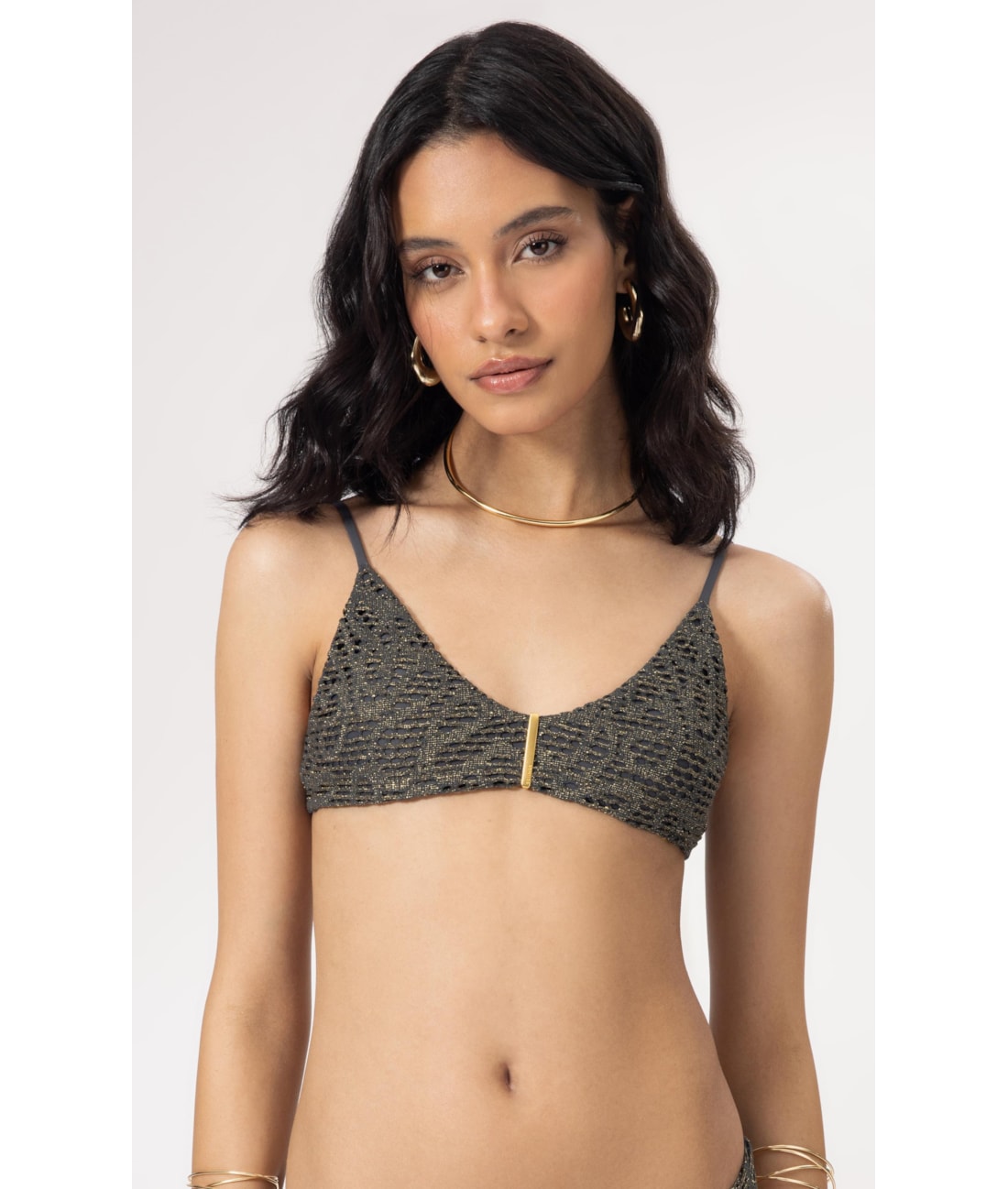 Top Regata Passador Rendado Lux Grafite