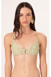 Top Regata Passador Rendado Lux Verde Agua