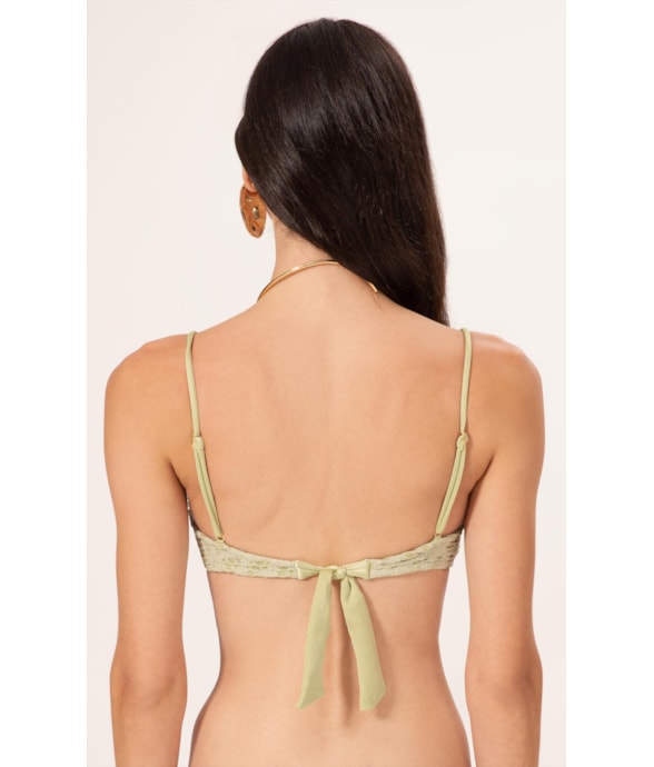 Top Regata Passador Rendado Lux Verde Agua