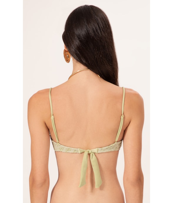 Top Regata Passador Rendado Lux Verde Agua