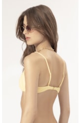 Top Reto Franzido Fluid Amarelo Manteiga