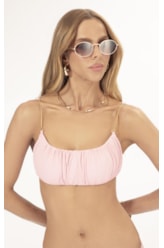 Top Reto Franzido Fluid Rosa