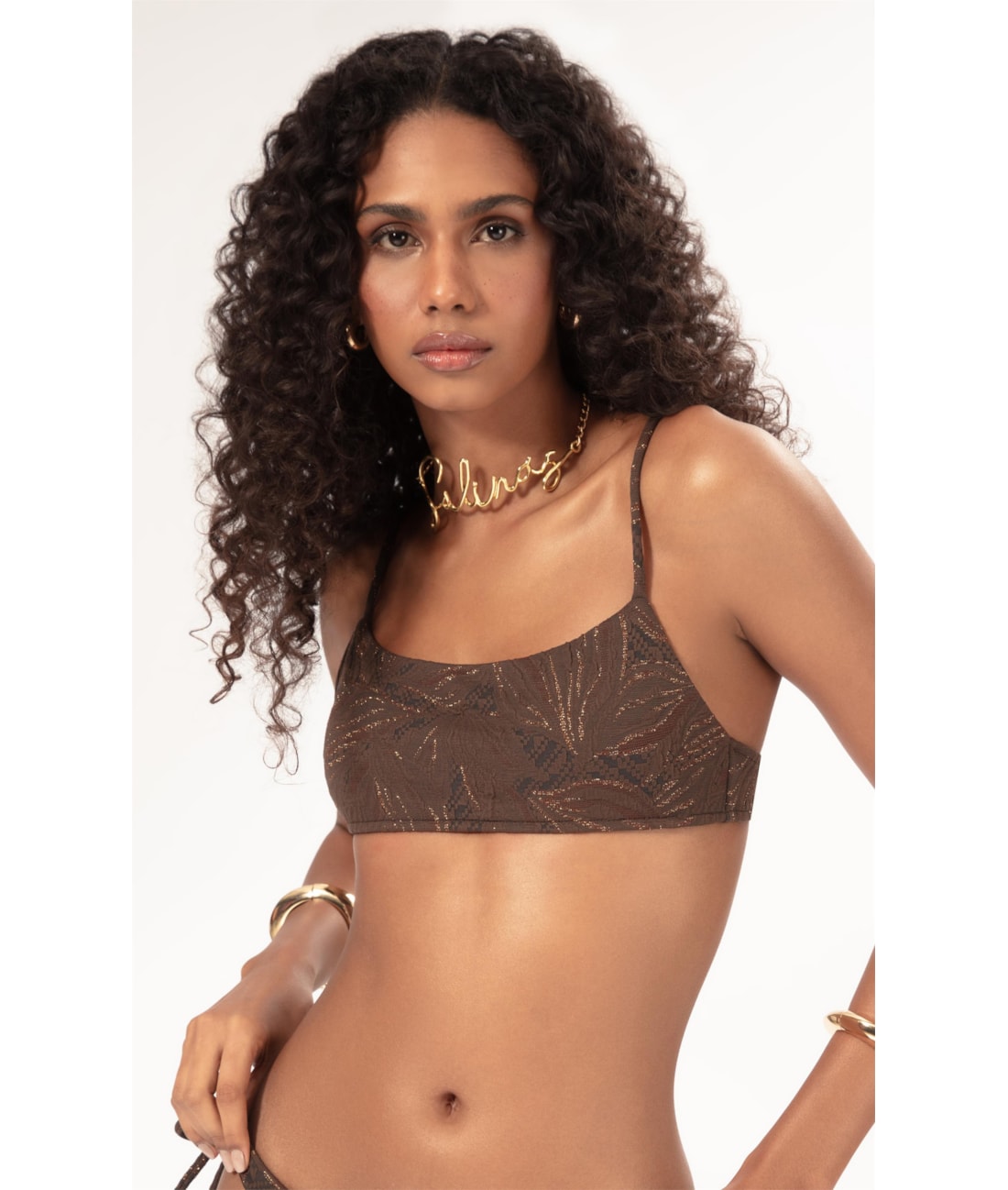 Top Reto Jacquard Foliage Cafe