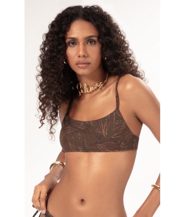 Top Reto Jacquard Foliage Cafe