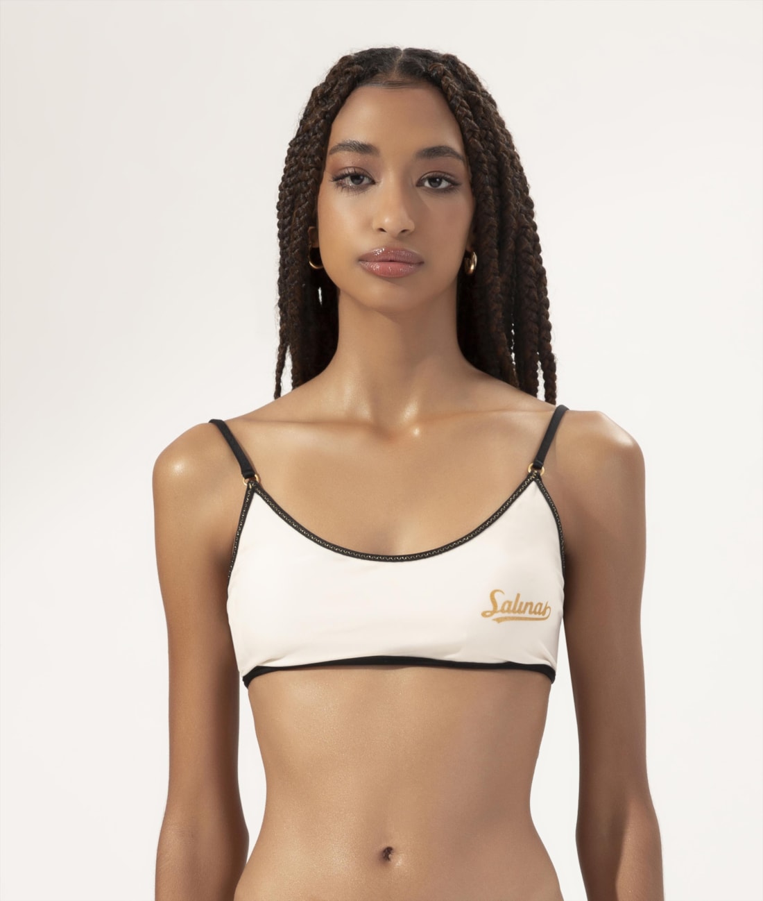 Top Reto Viés Breeze Off White