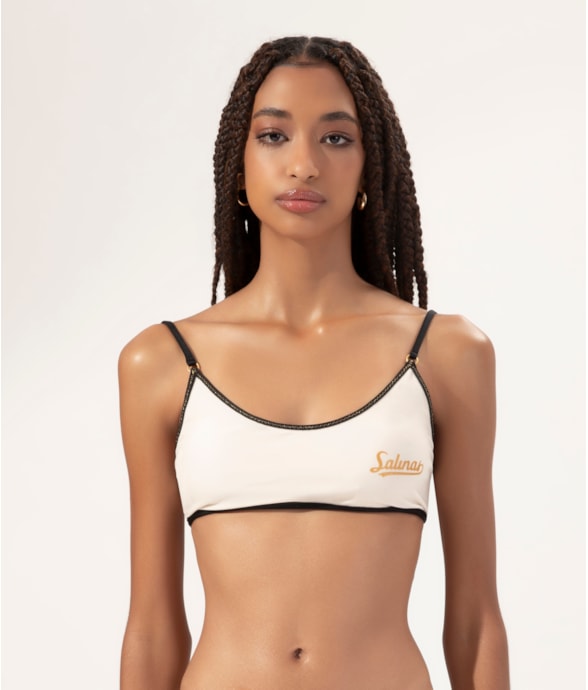 Top Reto Viés Breeze Off White
