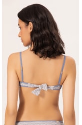 Top Reto Viés Versi Azul Jeans Mescla