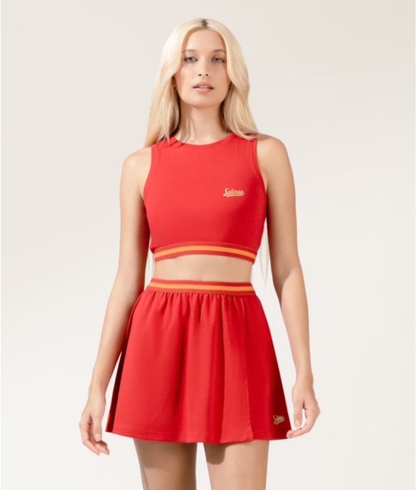 Top Sporty Elastico Vermelho