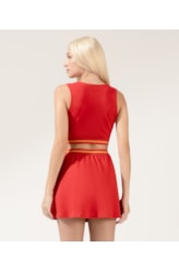 Top Sporty Elastico Vermelho
