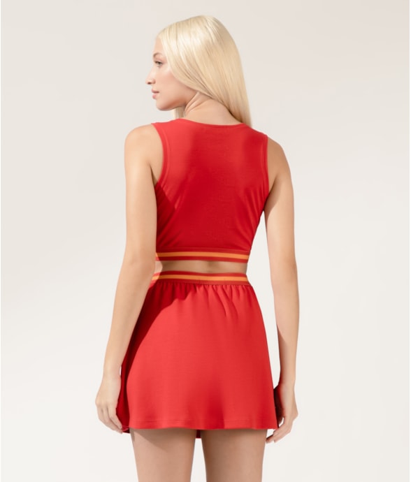 Top Sporty Elastico Vermelho