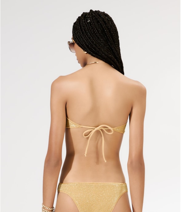 Top Tomara Que Caia Twist Hollywood Dourado