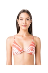 Top Triângulo Bojo Tie Dye Rosa